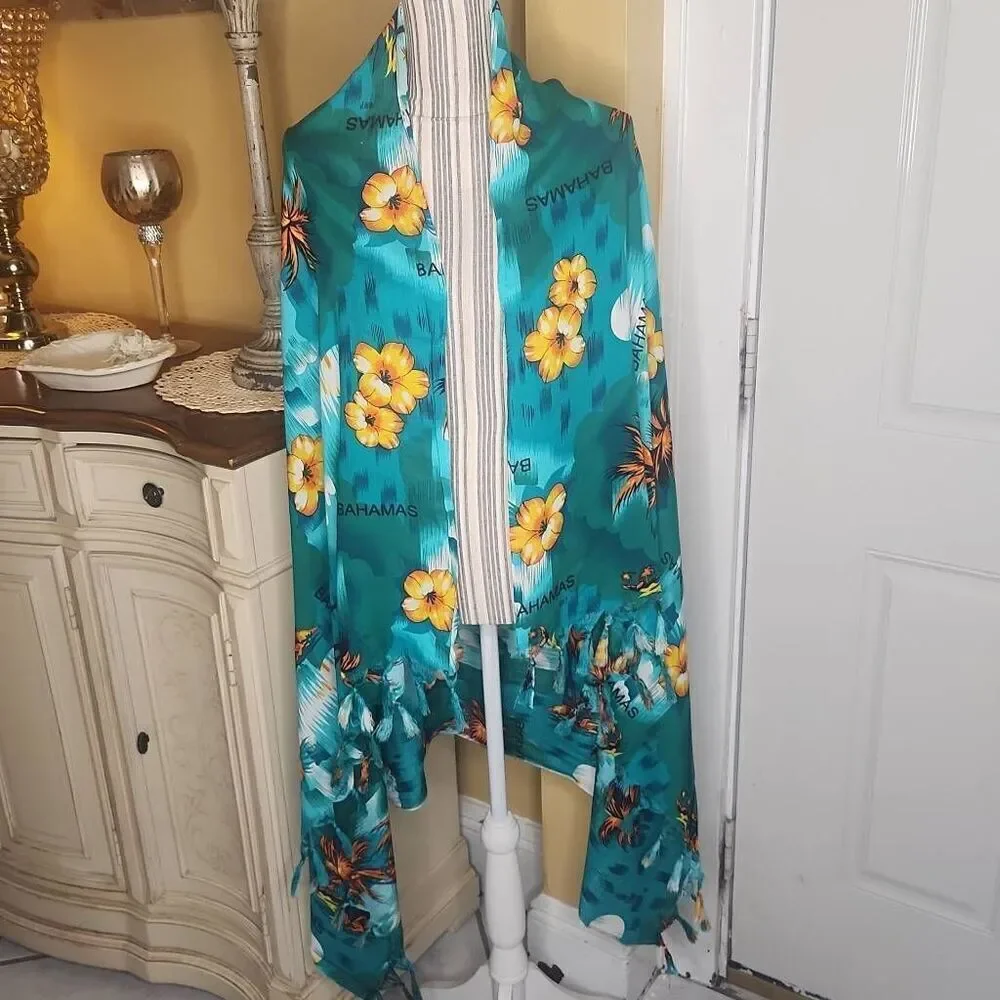 Shoreline Bahamas tropical beach swimsuit wrap